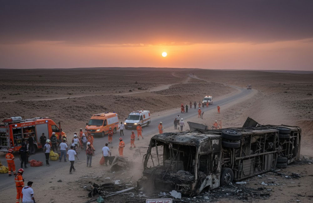 Saudi bus crash: Death toll climbs to 45, only one survivor