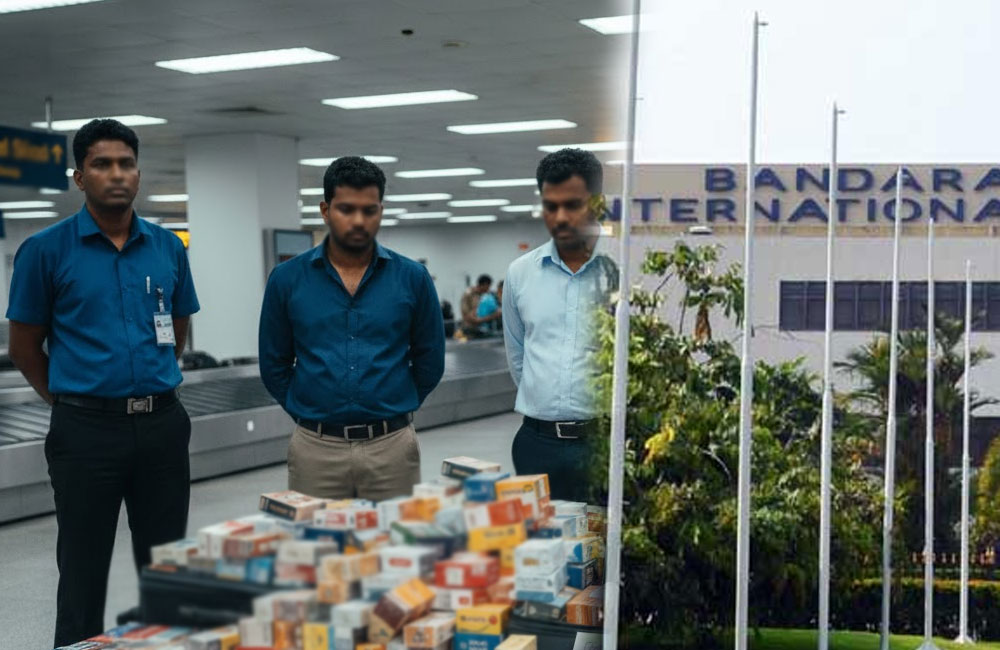 Three Passengers Held at BIA with Foreign Cigarettes Worth Rs. 17.8 Million