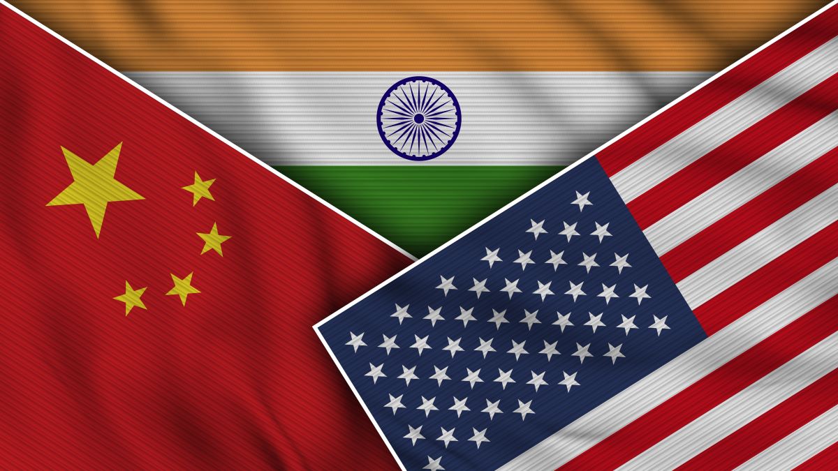 China US India Flags