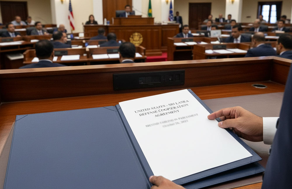 US–Sri Lanka defense agreement tabled in Parliament for the second time