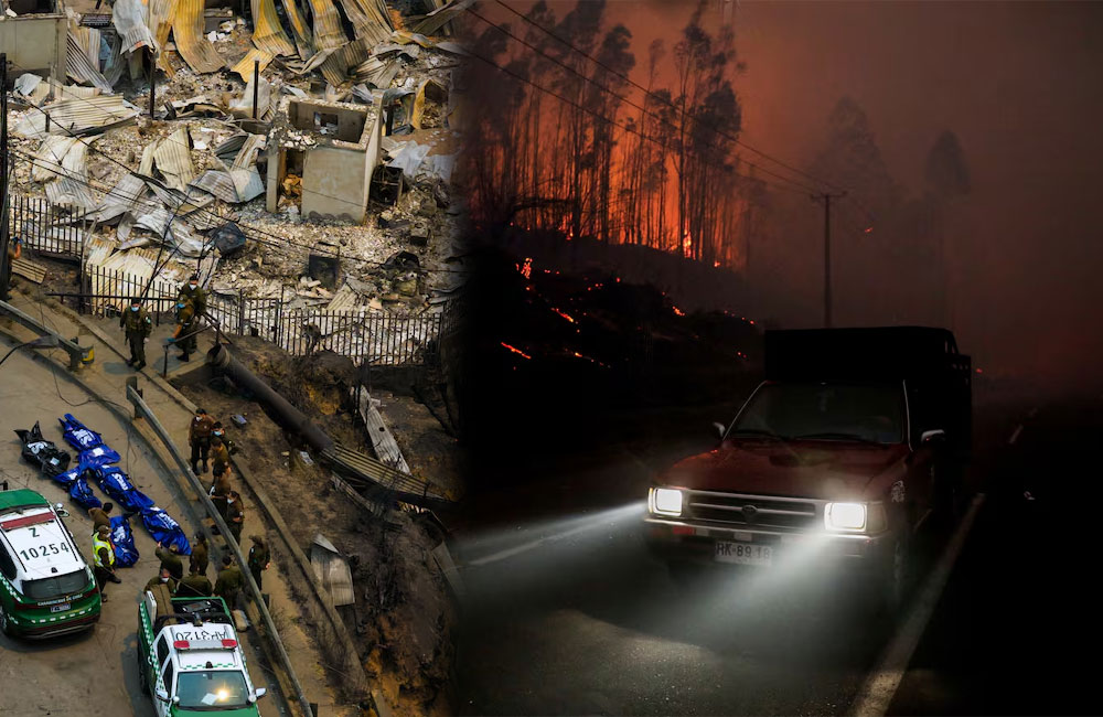 Chile fires kill at least 18 as firefighters battle extreme heat, winds