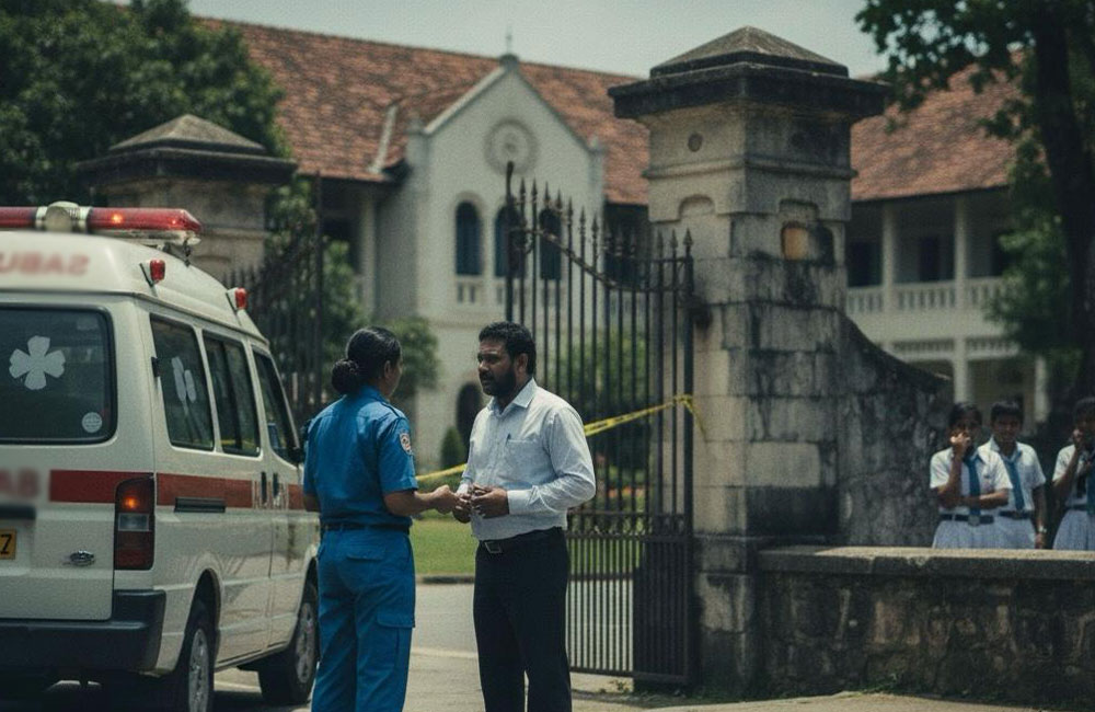 A/L Student Hospitalized After Jumping from School Building in Bambalapitiya