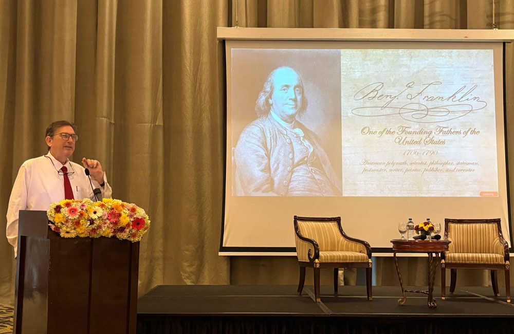 Pathfinder Foundation and U.S. Embassy Continue Founding Fathers Lecture Series with Lecture on Benjamin Franklin