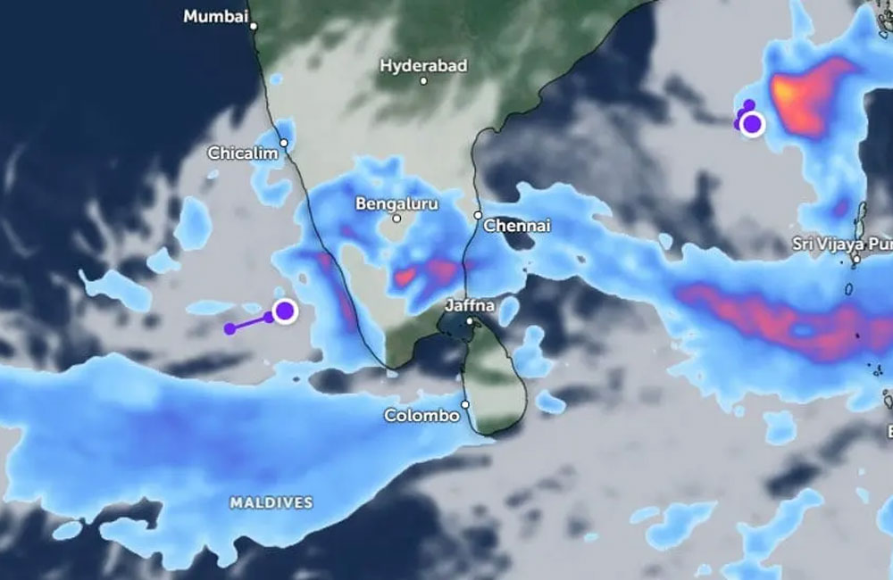 Bay of Bengal Weather System to Intensify, Increasing Rainfall Across Sri Lanka