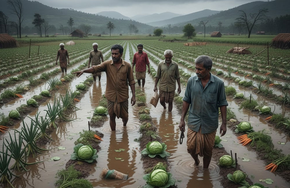 Flooded Fields, Empty Promises: Farmers Pay Cyclone Price