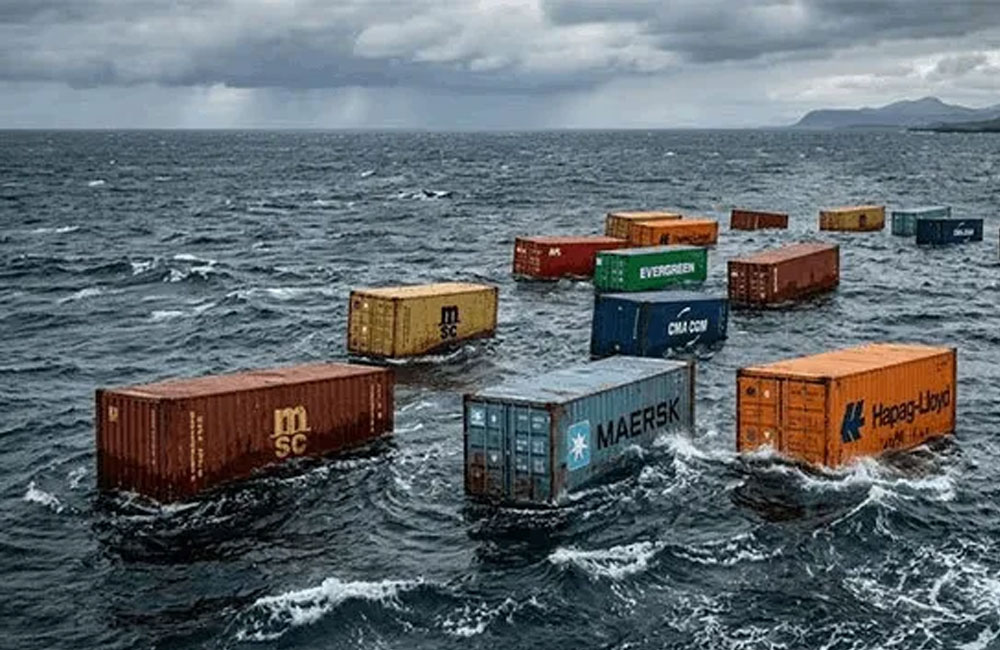 Vessel loses 17 containers off Colombo, fishermen warned