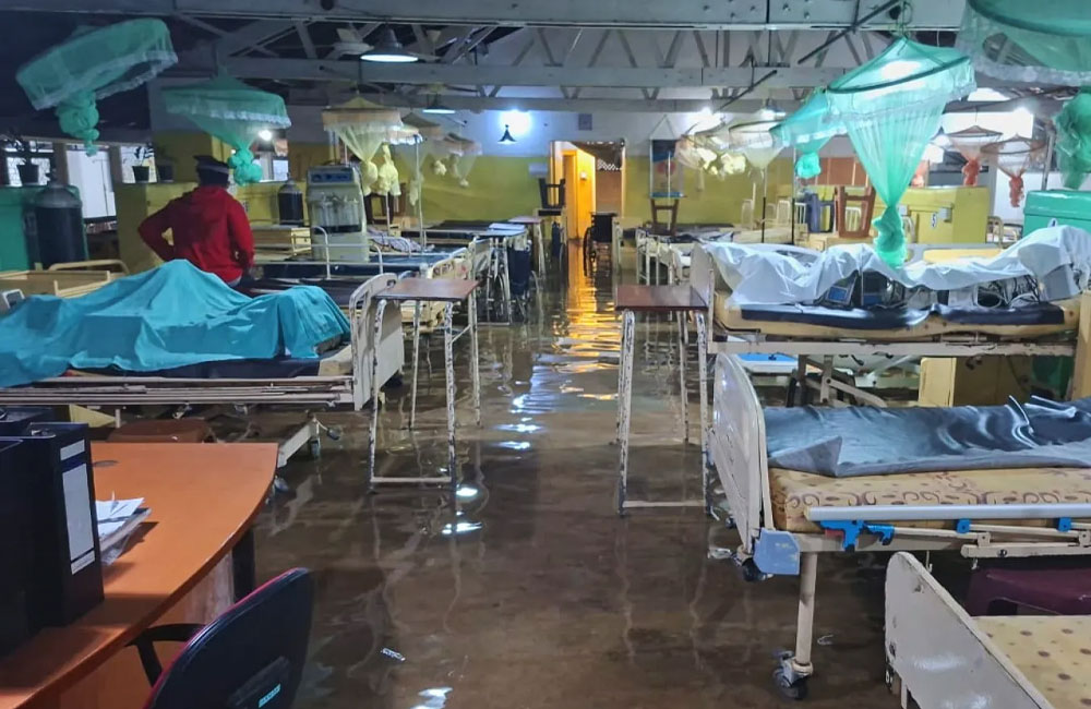 Three hospitals extensively damaged