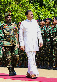 president sirisena military parade