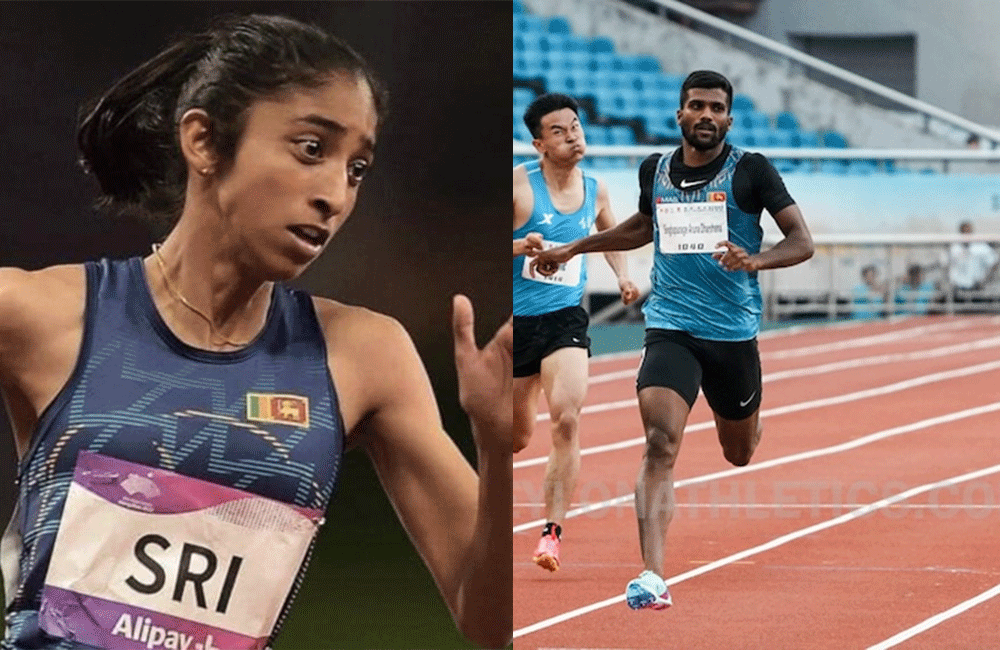 Tharushi and Aruna clinch gold at Taiwan Athletics Open