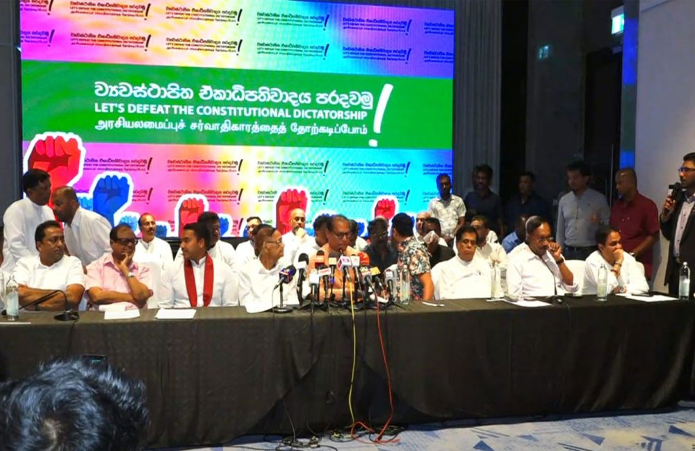 ‘Let’s defeat the constitutional dictatorship’: Opposition parties hold joint presser