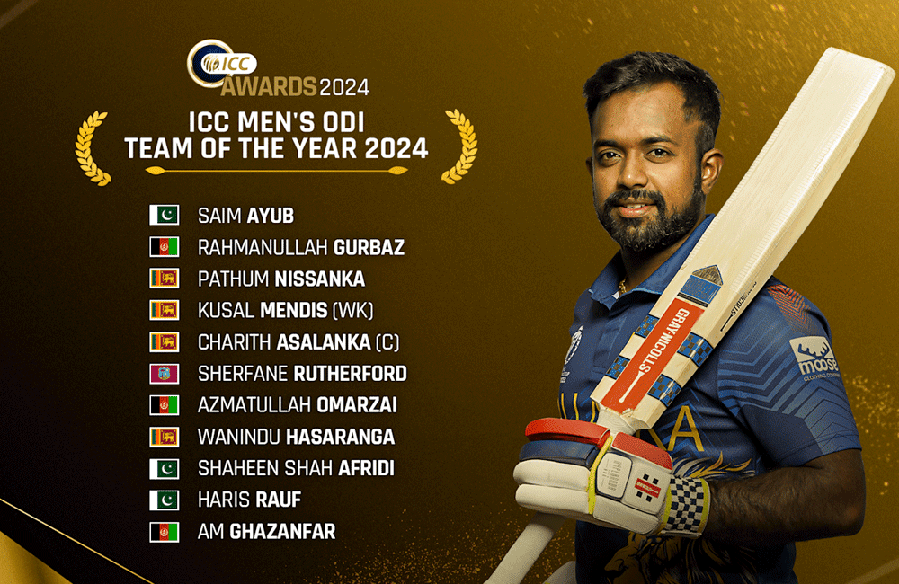 Charith Asalanka named captain of ICC Men’s ODI Team