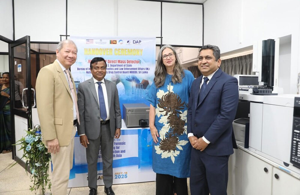 US hands over advanced drug testing equipment to Sri Lanka