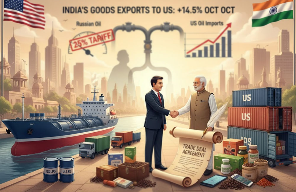 India’s US exports jump despite 50% tariffs as trade tensions ease