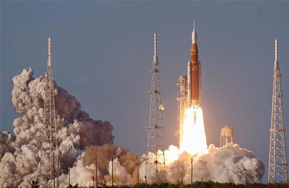 Nasa’s Artemis II mission takes off heading for first Moon visit in 50 years