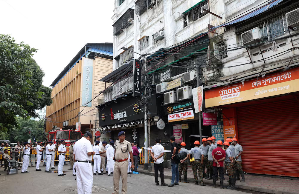 At least nine killed in hotel fire in India's Kolkata