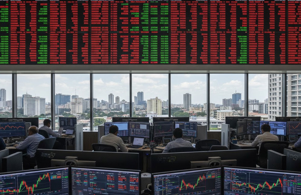 Colombo Stock Exchange Edges Lower as Cautious Trading Keeps Indices Near Record Highs