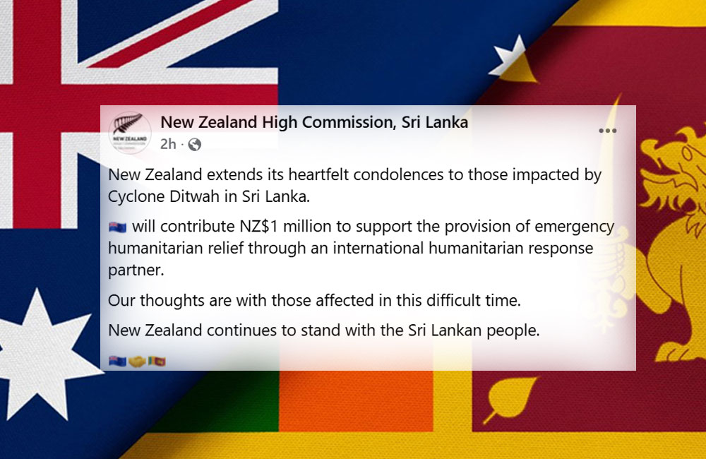 New Zealand Extends Support to Sri Lanka with NZ$1 Million for Disaster Relief