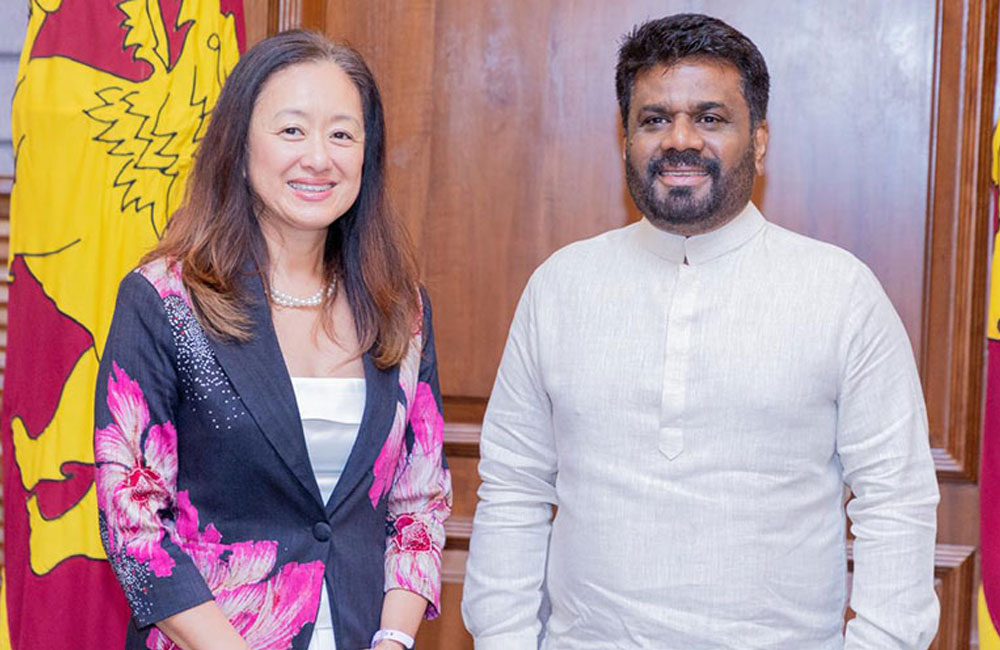 President Dissanayake Meets Outgoing US Ambassador Julie Chung