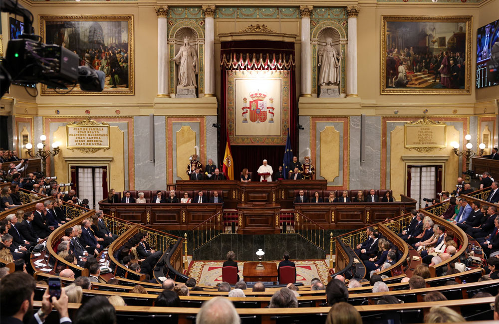 World is in 'profound' crisis, Pope Leo tells Spain's parliament