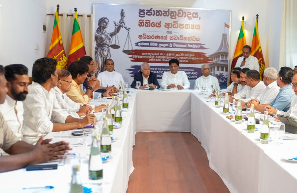 Sajith chairs Opposition talks over judicial independence concerns