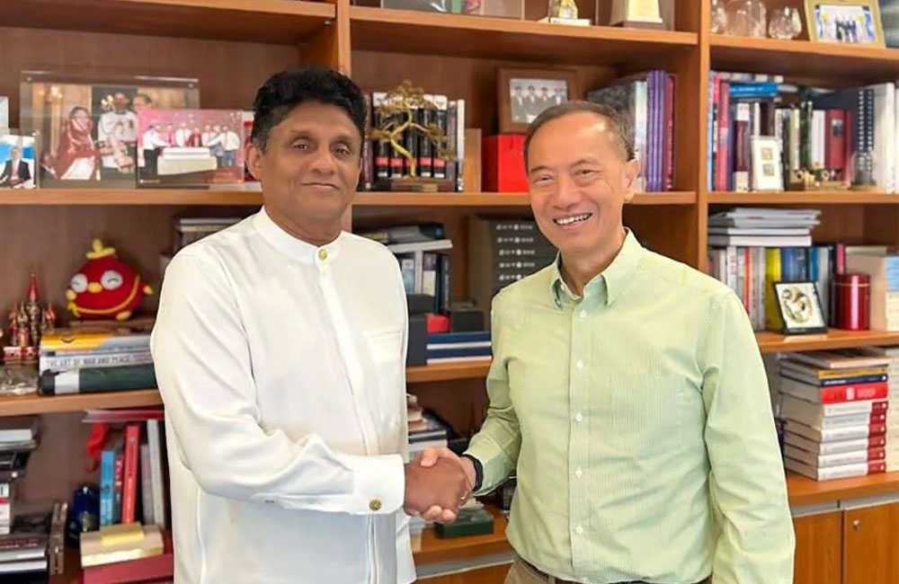 Sajith in Singapore, meets former foreign minister George Yeo