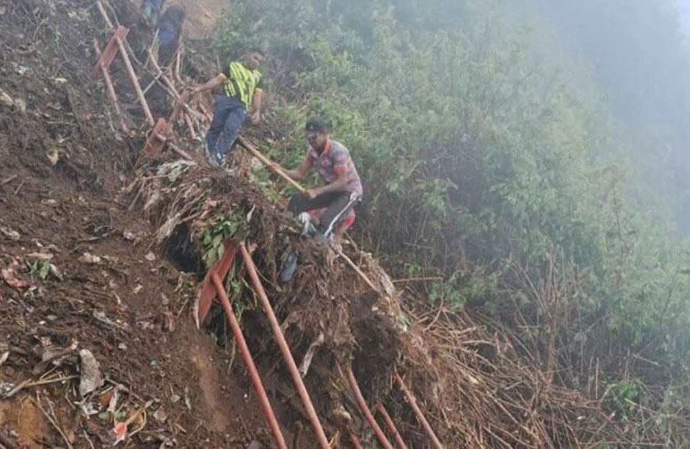 Landslide blocks section of Sri Pada route following heavy rainfall 