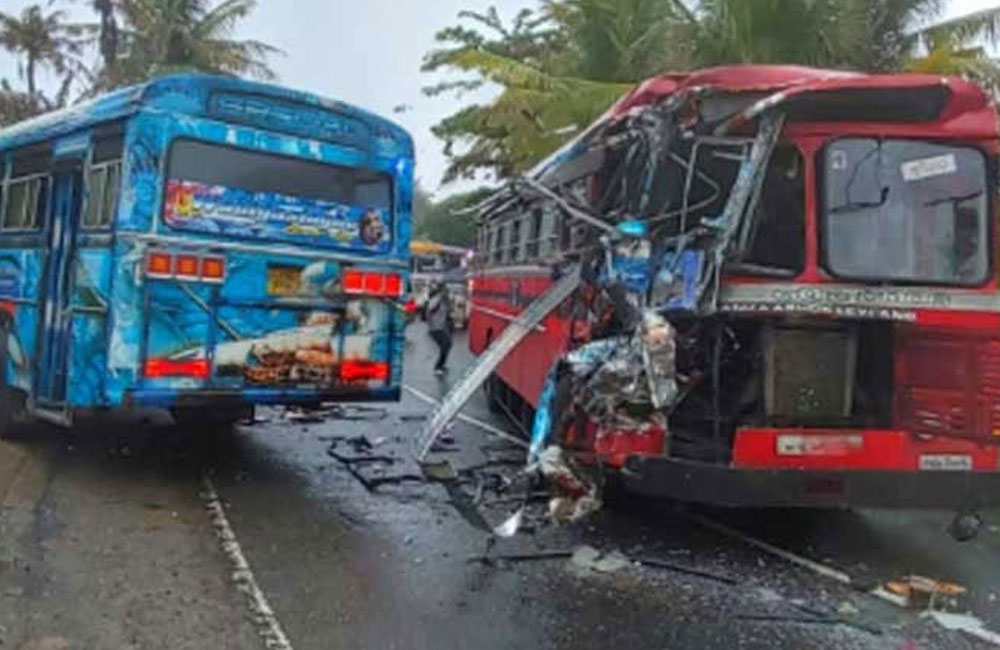 School Transport Bus Collides with SLTB Bus in Dikwella