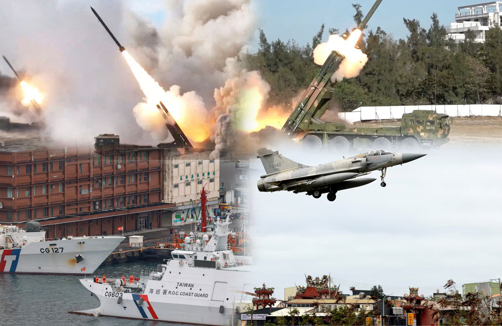 China encircles Taiwan in massive military display