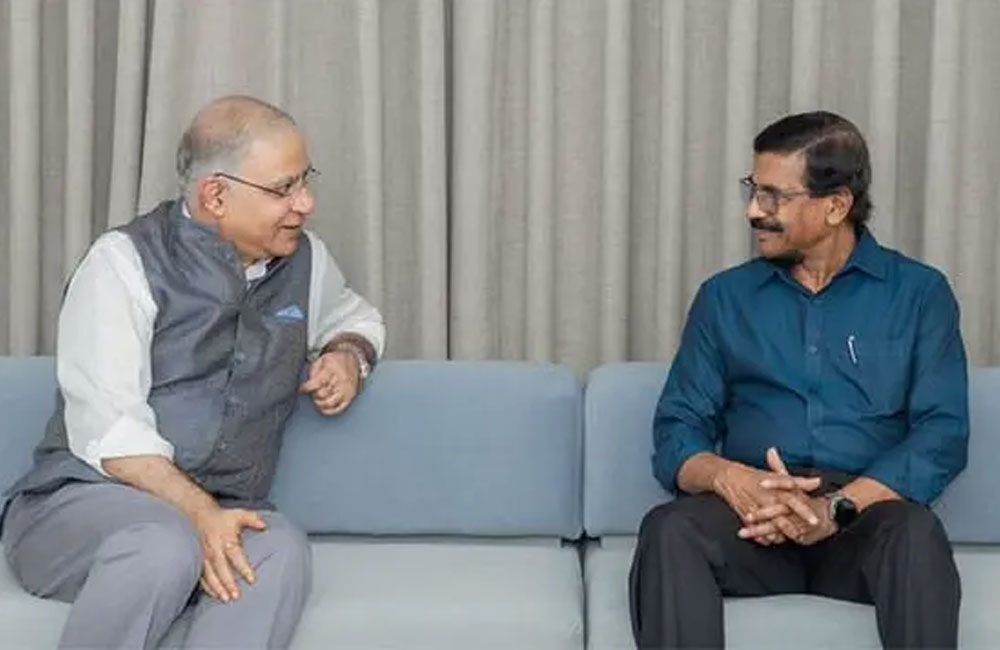 Indian High Commissioner meets JVP General Secretary Tilvin Silva